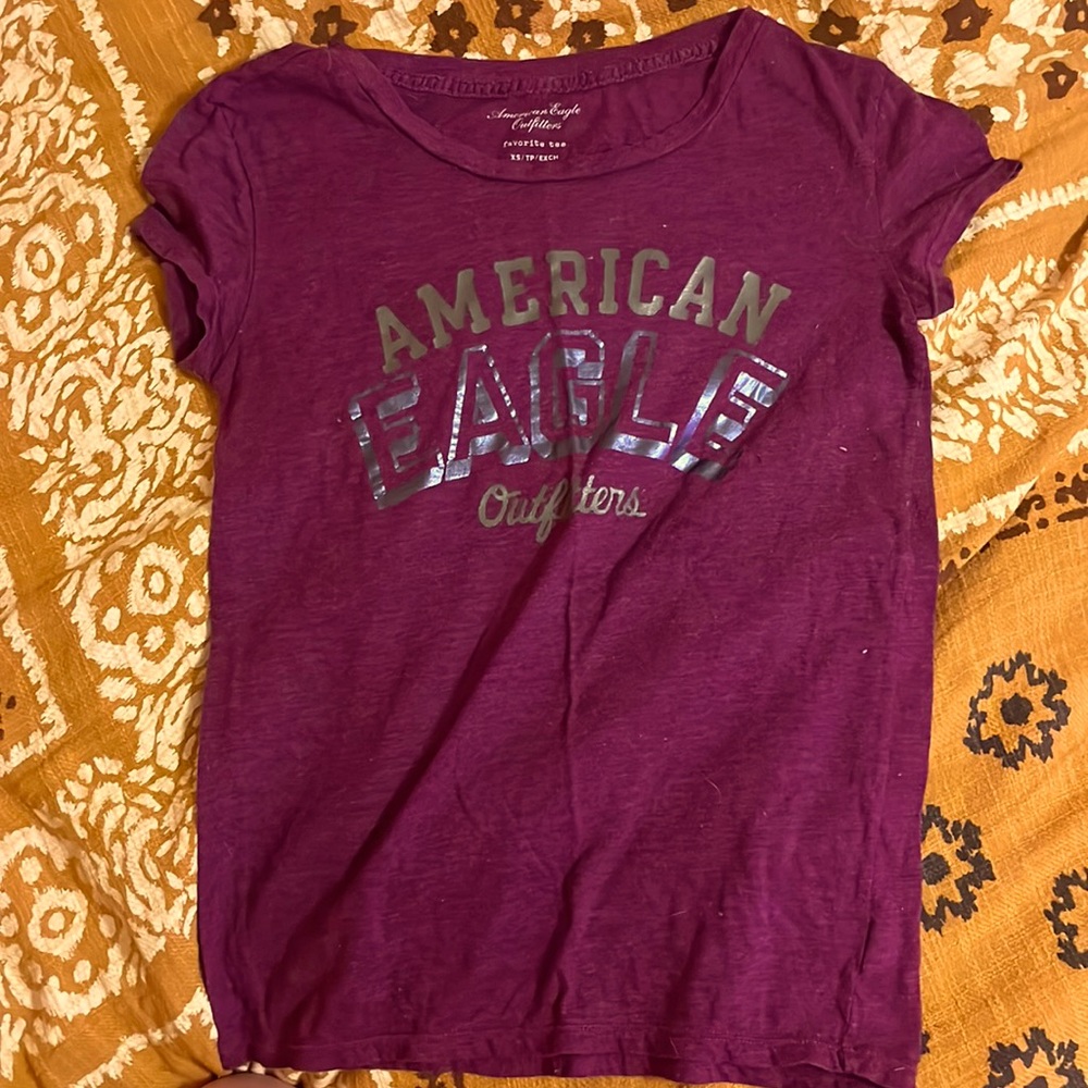 Purple American eagle tshirt